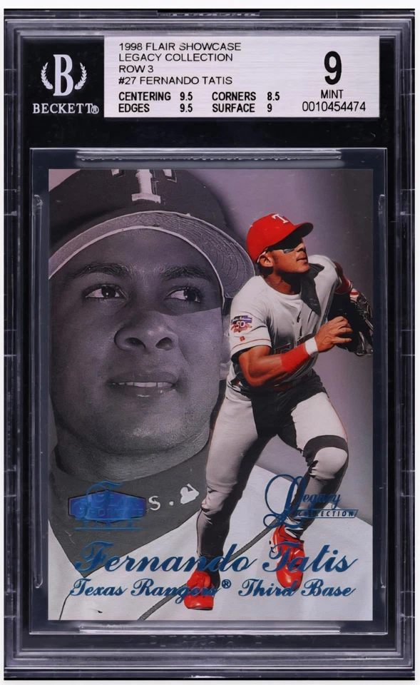 1998 ⚾ Flair Showcase #/100 Fernando Tatis #27 Rangers, BGS-9, Pop/1 Ninguno Superior Foto 1 de 2