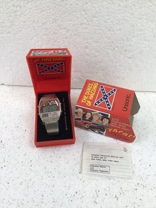Working 1981 Vintage Dukes of Hazzard Musical Watch LCD Quartz Hong Kong NOS - Bild 1 von 23