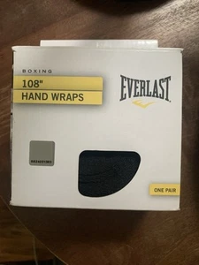 Everlast Black Boxing 108" Hand Wraps NEW - Picture 1 of 6