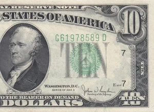 1934-D FEDERAL RESERVE NOTE "CHICAGO" $10 (( GEM UNC )) - Picture 1 of 4