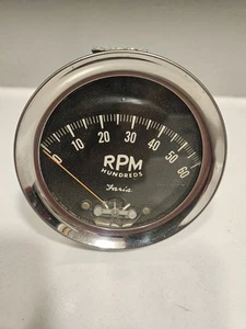 VINTAGE 1960'S 1970'S FARIA 6K TACH TACHOMETER FORD GM MOPAR MARINE ORIG - Picture 1 of 4