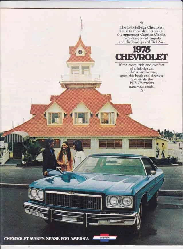 Chevrolet 1975 tamaño completo folleto de Estados Unidos Caprice Classic, Impala Bel Air Foto 1 de 1
