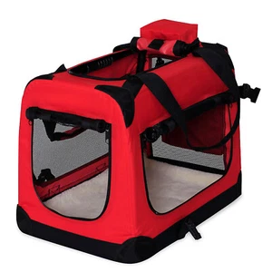 B-Ware: lionto Hundetransportbox Hundetasche Hundebox faltbar L Rot - Bild 1 von 8