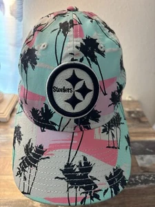 Women NFL New Era 9 Twenty Pittsburgh Steelers Floral Tropical Hat Adjustable - Picture 1 of 13