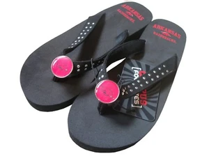 New Women NCAA Arkansas Razorbacks Flip Flops Sandals Tongs Shoes Footwear - Picture 1 of 1