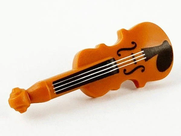 LEGO Minifigure Accessory Detailed Violin Musical Instrument