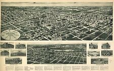 1924 BIRD'S EYE VIEW OF VALLEY STREAM, LONG ISLAND, NEW YORK, COPY POSTER MAP