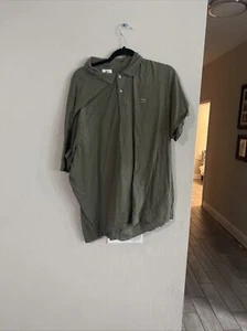 Lacoste Men's Polo Shirt soft Cotton Short Sleeve Casual xxl Green size 8 - Picture 1 of 4
