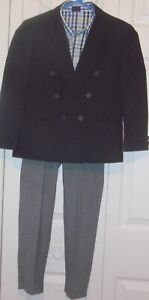 Boys size 8 suit, double breasted blazer, pants, shirt