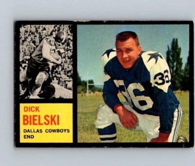 1962 TOPPS FOOTBALL #43 DICK BIELSKI          MID GRADE RS - Image 1 of 2