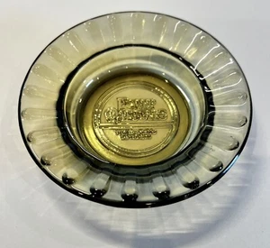 Vintage Four Queens Hotel Ashtray, Las Vegas Casino, Round Amber Glass - Picture 1 of 3