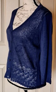 Eddie Bauer Women's Cardigan Sweater V-neck 3/4 Sleeve M, Choice of Color - Picture 1 of 19
