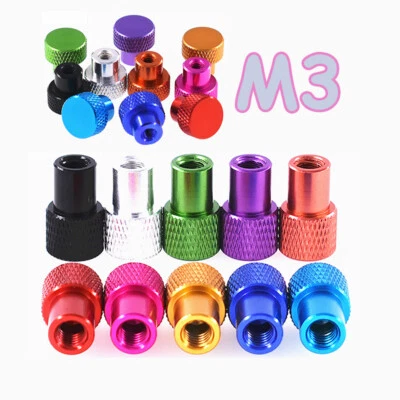 M3 Aluminium Rändelmuttern Hutmutter Farbige Daumenmutter Blindbohrung Metrisch - Bild 1 von 4