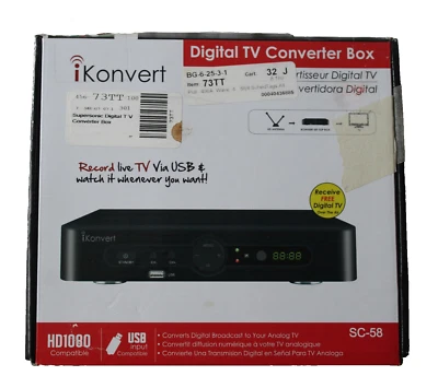I Converter Digital Broadcast TV Convertidor Caja SC-58 HD1080 y Compatible con USB NUEVO Foto 1 de 4