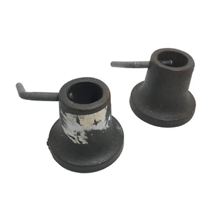(x2) Vintage Cast Iron Barbell Weight Locking Collars Clamp China for 1 1/8" Bar - Picture 1 of 14