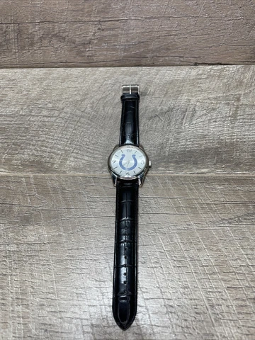 NFL GAME TIME Indianapolis Colts Men's Watch Veterans Series Simulated Leather Cover