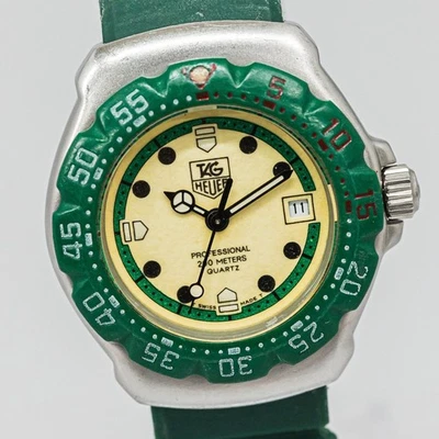**Exc+5** TAG Heuer Formula 1 Professional 200m 372.508 Cuarzo Verde 30mm Damas Foto 1 de 4