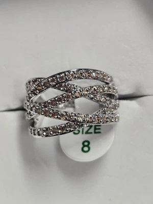 Bomb Party Ring Sz 8 Chance Of A Lifetime Dark Smokey Topaz On Rhodium Rbp7803 - Image 1 of 4