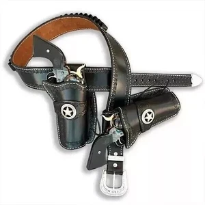 Gun Holster Belt Leather Revolver Pistol Tooled .22 .35/357 .44/45 Cal Western - Picture 1 of 5