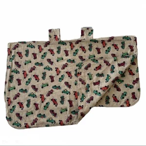 Handmade Race car car seat cover with Velcra traps Fall Winter Fleece Boy Gift - Picture 1 of 5