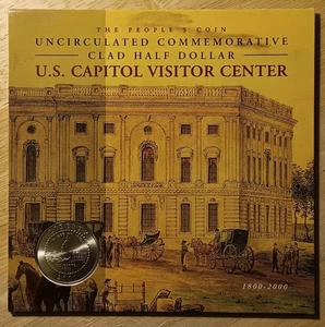 2001-P  U.S. Capitol 200th Anniv Commem Half Dollar, Clad UNC, OGP Collector Set - Picture 1 of 7