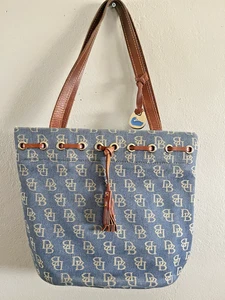 Dooney and Bourke Denim Bucket Handbag - Picture 1 of 6