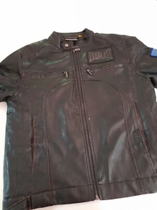 mens Everlast Biker Pu Pvc Wet Look Boxing Jacket Small - Picture 1 of 5