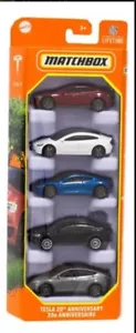 2024 Matchbox - Tesla 20th Anniversary 5 Pack - Model S❤️3❤️X❤️Y 2020 Roadster⚡️ - Picture 1 of 4