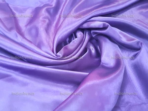 Heavy Satin Fabric 44" Wide Bridal Pillow Decor Material Sewing Craft Plain Robe - Picture 1 of 39