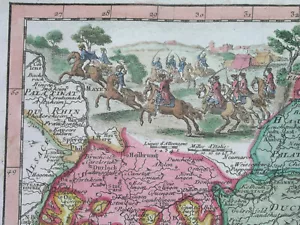 1743 nice RARE ORIGINAL MAP BOHEMIA SLOVENIA ITALY AUSTRIA TIROL MORAVIA GERMANY - Picture 1 of 9