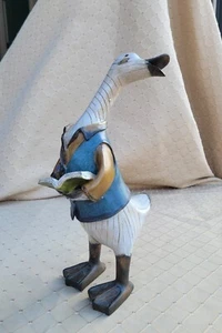 Rustic Resin Professor Duck with open Book and Ruler 11" Exc Preowned Condition - Picture 1 of 7