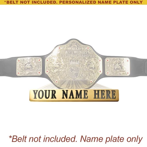 Personalized Nameplate for Adult WWE World Heavyweight Championship Replica Belt Cover