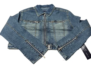 Vintage RVT Crop Jeansjacke Größe L - Bild 1 von 5