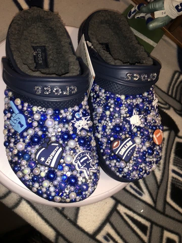 DEPOSIT ONLY Custom Shoes Cowboys Crocs Converse bling listing NFL Sorority $75 Cover