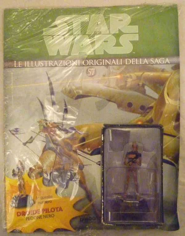 STAR WARS scacchi DeAgostini DROIDE PILOTA 1/24 metal figure #57 +fascicolo - Immagine 1 di 2