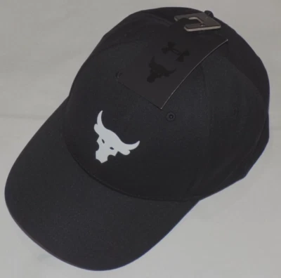 Under Armour 女式 Project Rock 平沿帽黑色均码全新 — 第 1/4 张图片