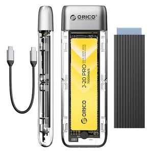 Boîtier M.2 NVMe SATA Sans Outil USB C vers C 3.1 Gen 2 10Gbps NVMe PCIe 6Gbp... - Photo 1/9