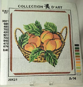Cesta de lona D'Art vintage de melocotones colección años 80 nueva de stock - Imagen 1 de 2