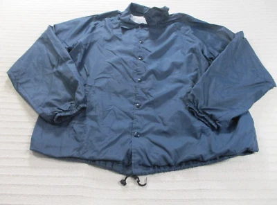 Athletic Works Jacket Mens XLT Blue Tall Big Button Up Long Sleeve Pockets Nylon - Image 1 of 4