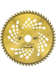 8"-56T, 1" eje con adaptador de lavadora 7/8"-20mm-5/8, cuchilla desbrozadora - Imagen 1 de 5