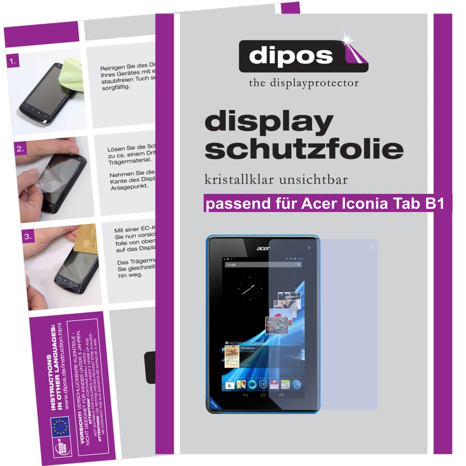 2x Screen Protector for Acer Iconia Tab B1 protection guard crystal clear - Image 1 of 4