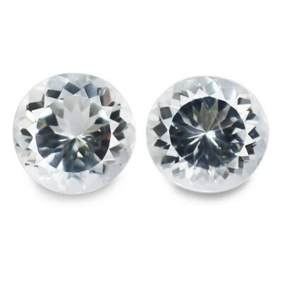 Attractive Natural Aquamarine 2.14ct Round Cut Clear White Color Mined at India - Image 1 of 4