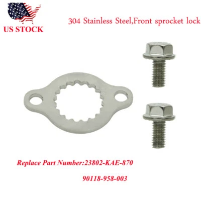 Front Sprocket Lock Bolt Washer For Honda TRX 400EX XR400R XR400 XR 400R 400 EX - Image 1 of 4
