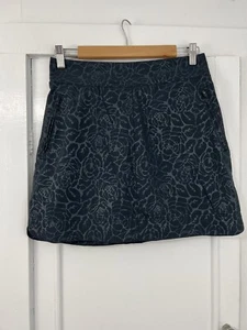 Orvis Damen Skort Rock Größe Small schwarz Rosenprägung Druck Reißverschluss Taschen - Bild 1 von 9