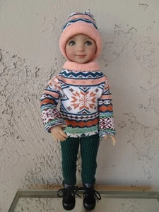 Winteroutfit für Dianna Effner 13" Little Darling: Pullover, Mütze und Legging - Bild 1 von 5