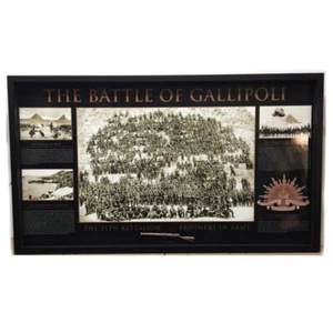 The Battle Of Gallipoli The 11th Battalion Brothers in Arms Print with 303 Rifle - Picture 1 of 3