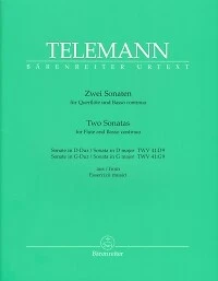 TELEMANN SONATAS (2) Flute TWV41:D9 & G9 - Image 1 of 1