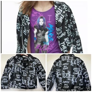 Disney D-signed Descendants-Faux Leather Moto Jacket "Rock the Town" Sz Large - Picture 1 of 8