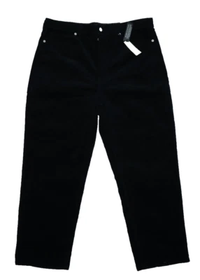 Pantalones de pana Banana Republic calce recto negros tiro alto elásticos para mujer 33R Foto 1 de 4