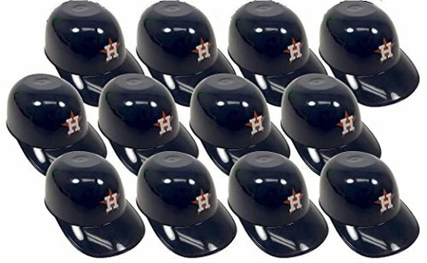 Houston Astros MLB 8oz Snack Size Ice Cream Mini Baseball Helmets - Quantity 12 Cover